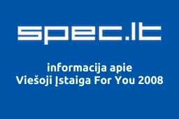 Viešoji Įstaiga For You 2008 | spec.lt