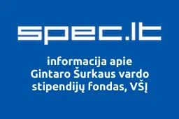 Gintaro Šurkaus vardo stipendijų fondas, VŠĮ | spec.lt