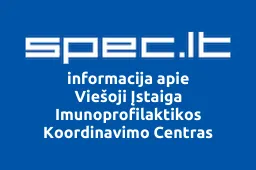 Viešoji Įstaiga Imunoprofilaktikos Koordinavimo Centras | spec.lt