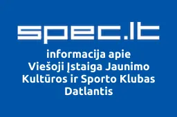 Viešoji Įstaiga Jaunimo Kultūros ir Sporto Klubas Datlantis | spec.lt
