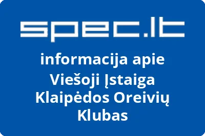 Viešoji Įstaiga Klaipėdos Oreivių Klubas