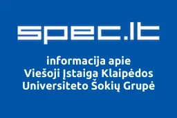 Viešoji Įstaiga Klaipėdos Universiteto Šokių Grupė | spec.lt
