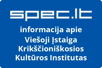 Krikščioniškosios kultūros institutas, VŠĮ