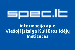 Viešoji Įstaiga Kultūros Idėjų Institutas | spec.lt
