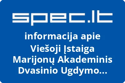 MARIJONŲ AKADEMINIS DVASINIO UGDYMO CENTRAS, VŠĮ