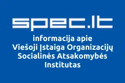 Viešoji Įstaiga Organizacijų Socialinės Atsakomybės Institutas | spec.lt