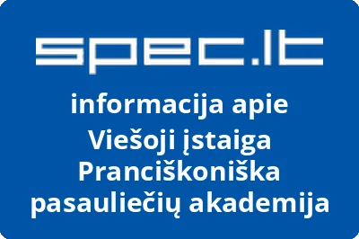 Pranciškoniška pasauliečių akademija, VŠĮ
