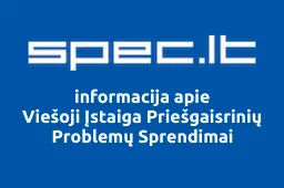 Viešoji Įstaiga Priešgaisrinių Problemų Sprendimai | spec.lt