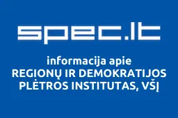 REGIONŲ IR DEMOKRATIJOS PLĖTROS INSTITUTAS, VŠĮ iliustracija