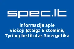 Viešoji Įstaiga Sisteminių Tyrimų Institutas Sinergetika | spec.lt