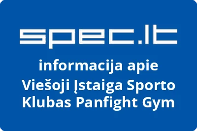 sporto klubas Panfight Gym, VŠĮ