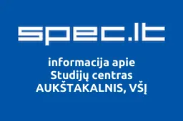 Studijų centras AUKŠTAKALNIS, VŠĮ | spec.lt