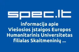 Viešosios įstaigos Europos Humanitarinis Universitetas filialas Skaitmeninių kompetencijų mokykla iliustracija