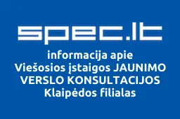Viešosios įstaigos JAUNIMO VERSLO KONSULTACIJOS Klaipėdos filialas | spec.lt