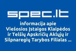 Viešosios Įstaigos Klaipėdos ir Telšių Apskričių Aklųjų ir Silpnaregių Tarybos Filialas Plungės Aklųjų ir Silpnaregių Centras iliustracija