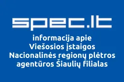 Viešosios įstaigos Nacionalinės regionų plėtros agentūros Šiaulių filialas | spec.lt