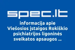 Viešosios įstaigos Rokiškio psichiatrijos ligoninės sveikatos apsaugos darbuotojų profesinė sąjunga | spec.lt