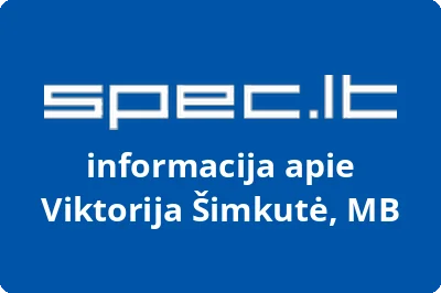 Viktorija Šimkutė, MB | spec.lt