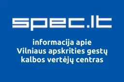 Vilniaus apskrities gestų kalbos vertėjų centras iliustracija