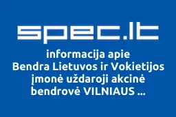 Bendra Lietuvos ir Vokietijos įmonė uždaroji akcinė bendrovė VILNIAUS AUTOSALONAS | spec.lt