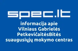 Vilniaus Gabrielės PetkevičaitėsBitės suaugusiųjų mokymo centras iliustracija