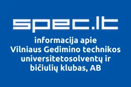 Vilniaus Gedimino technikos universitetosolventų ir bičiulių klubas, AB | spec.lt