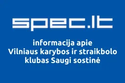 Vilniaus karybos ir straikbolo klubas Saugi sostinė iliustracija