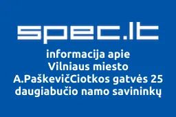 Vilniaus miesto A.PaškevičCiotkos gatvės 25 daugiabučio namo savininkų bendrija iliustracija