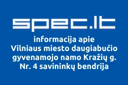 Vilniaus miesto daugiabučio gyvenamojo namo Kražių g. Nr. 4 savininkų bendrija | spec.lt