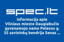 Vilniaus miesto Daugiabučio gyvenamojo namo Pelesos g. 55 savininkų bendrija Senas geras namas iliustracija