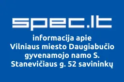Vilniaus miesto Daugiabučio gyvenamojo namo S. Stanevičiaus g. 52 savininkų bendrija | spec.lt