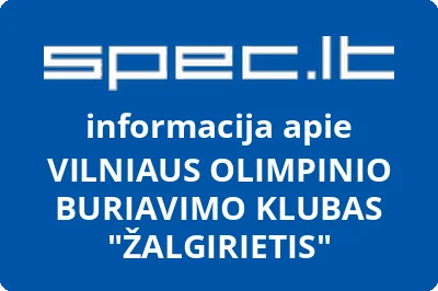 VILNIAUS OLIMPINIO BURIAVIMO KLUBAS ŽALGIRIETIS | spec.lt