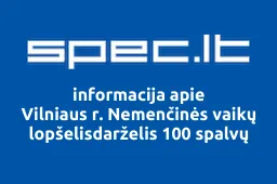Vilniaus r. Nemenčinės vaikų lopšelisdarželis 100 spalvų iliustracija