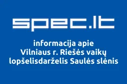 Vilniaus r. Riešės vaikų lopšelisdarželis Saulės slėnis iliustracija