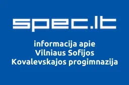 Vilniaus Sofijos Kovalevskajos progimnazija | spec.lt