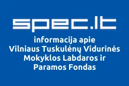 Vilniaus Tuskulėnų Vidurinės Mokyklos Labdaros ir Paramos Fondas iliustracija