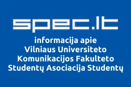 Vilniaus Universiteto Komunikacijos Fakulteto Studentų Asociacija Studentų Mokslinė Draugija | spec.lt