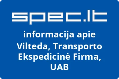 transporto ekspedicinė firma VILTEDA, UAB