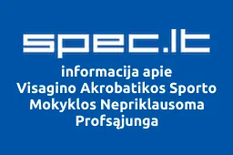 Visagino Akrobatikos Sporto Mokyklos Nepriklausoma Profsąjunga | spec.lt