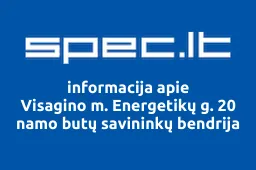 Visagino m. Energetikų g. 20 namo butų savininkų bendrija | spec.lt