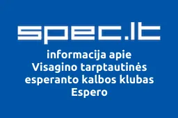 Visagino tarptautinės esperanto kalbos klubas Espero | spec.lt