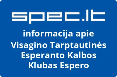 Visagino tarptautinės esperanto kalbos klubas Espero