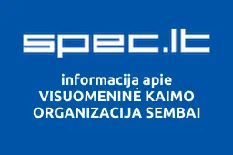 VISUOMENINĖ KAIMO ORGANIZACIJA SEMBAI | spec.lt