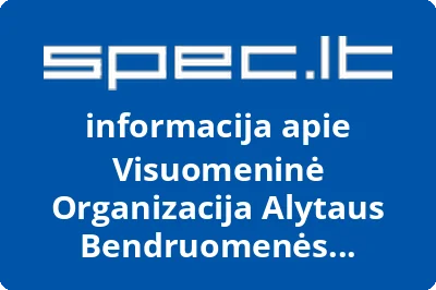 Visuomeninė Organizacija Alytaus Bendruomenės Fondas