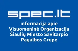 Visuomeninė Organizacija Šiaulių Miesto Savitarpio Pagalbos Grupė | spec.lt