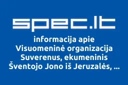 Visuomeninė organizacija Suverenus, ekumeninis Šventojo Jono iš Jeruzalės, Rodos ir Maltos riterių Ordinas iliustracija