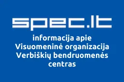 Visuomeninė organizacija Verbiškių bendruomenės centras | spec.lt
