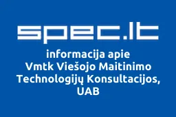 Vmtk Viešojo Maitinimo Technologijų Konsultacijos, UAB | spec.lt