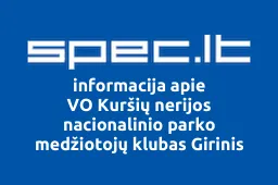 VO Kuršių nerijos nacionalinio parko medžiotojų klubas Girinis iliustracija