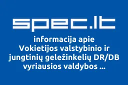 Vokietijos valstybinio ir jungtinių geležinkelių DR/DB vyriausios valdybos atstovybė | spec.lt